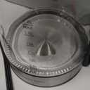 Electric Kettle with Glass Carafe for Tea and Coffee, BPA-Free, Fast Boiling, Auto Shut-Off, 1.7 Liter, 1500W, Black and Silver (1.8 Quarts)