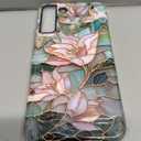 Magnetic Flower Phone Case for Samsung Galaxy S22 Plus, Lily | Compatible with MagSafe, Cute Aesthetic Stained Glass Floral Design, TPU and PC Protective Phone Cover for Women Girls