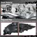 Replacement for Toyota Corolla 2011-2013 Headlight Assembly Halogen Chrome Left and Right Side Pair