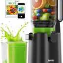 Aeitto Cold Press Juicer with 5.8" Extra Wide Mouth, Juicer Machines, Easy to Clean, Fit Whole Vegetables & Fruits, Professional Slow Masticating Juicers,Self Feeding, High Juice Yield (Black)