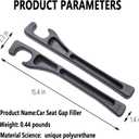 Car Seat Gap Filler, car in between seat catcher 2-Pack No-Drop Seat Side Gap Seam Filler Organizer, Universal filler between car seat and console (Black)