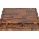 Walnut Cutting Boards For Kitchen, End Grain Wooden Cutting Board with Handle, Dark Walnut Chopping Board Double Sided Charcuterie Boards For Meat, Vegetables, Fruits, Cheese, 17”X13” X1”
