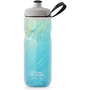 Polar Bottle Sport Insulated by HydraPak (20oz & 24oz)  Leak Proof Water Bottles Keep Water Cooler 2x Longer than a Regular Reusable Water Bottle (Seaside Blue / Yellow)