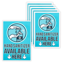 Hand Cleaner Here Vinyl Store Signs (5 x 7 Inches, 6 Pack)