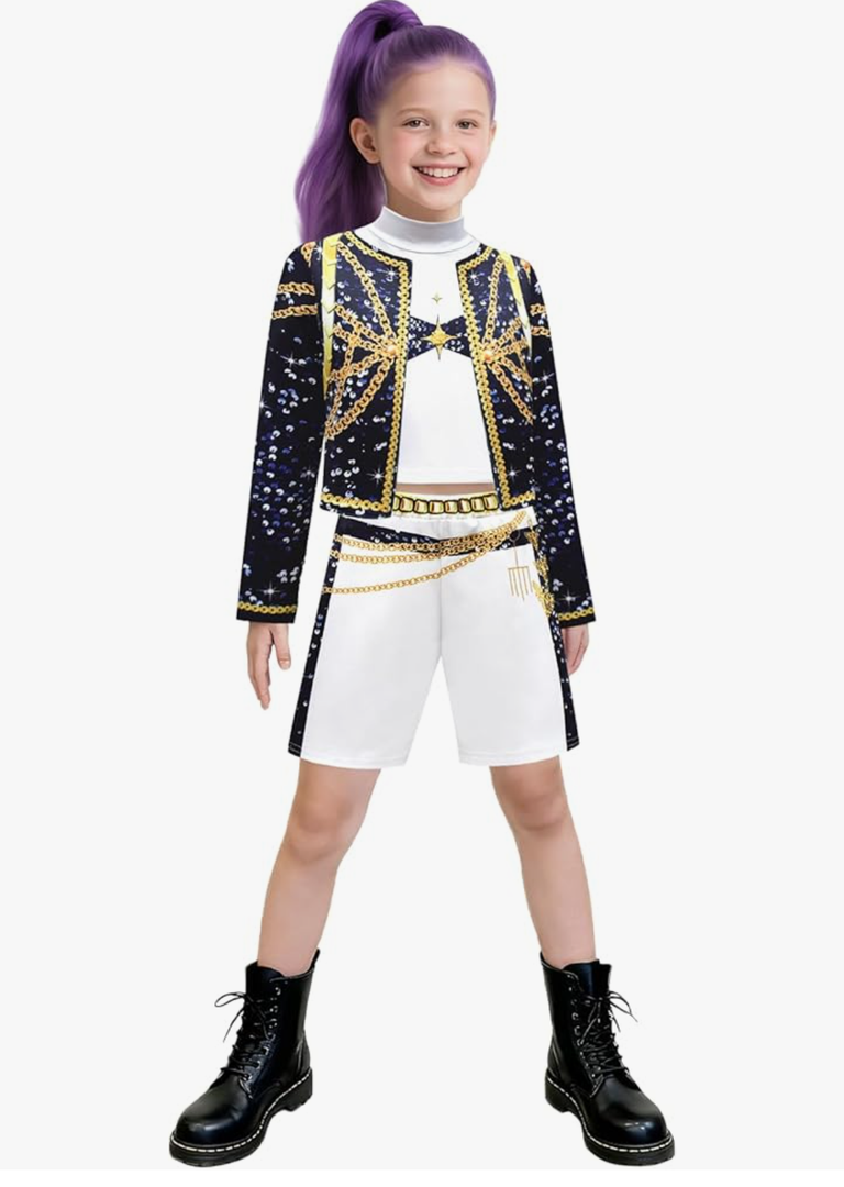 Girls Fashion Singer Outfit Youth Halloween Clothes Party size 120