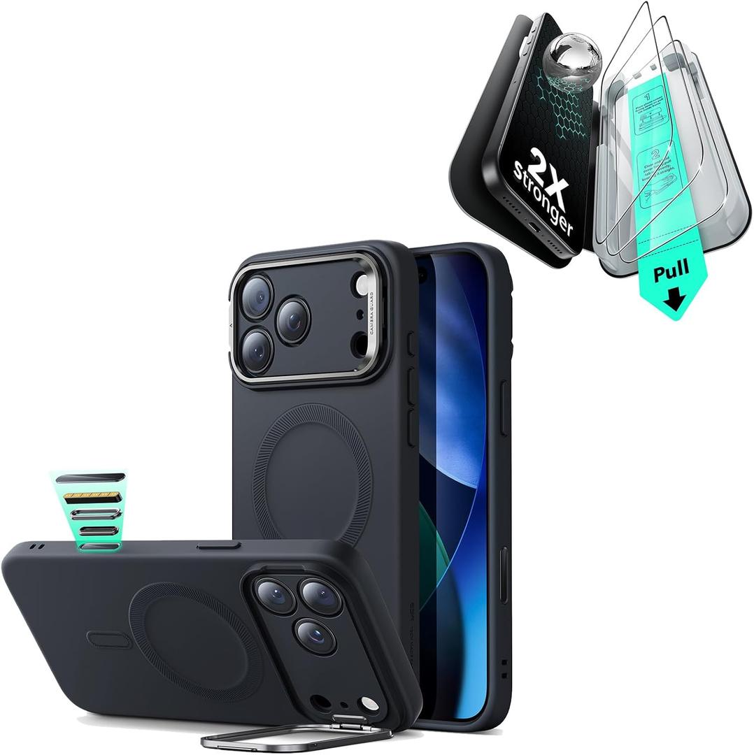 ESR Silicone Case for iPhone 17 Pro Max&ESR 3 Pack of iPhone 17 Pro Max Screen Protector