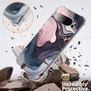 for Google Pixel 9 Pro Case Camera Lens Protector, [Marble Slim]+[Anti-Drop Shockproof Protective] Soft TPU Women Stylish Pixel 9Pro Phone Covers 2024 6.34 Inch (Night)