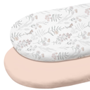 Gllquen Baby Bassinet Sheets 2 Pack, 100% Organic Cotton Bassinet Fitted Sheets for Girls Boys, Soft & Breathable Unisex Baby Mattress Sheet for Standard Bassinets 33"x17"(Lineage of Bloom)