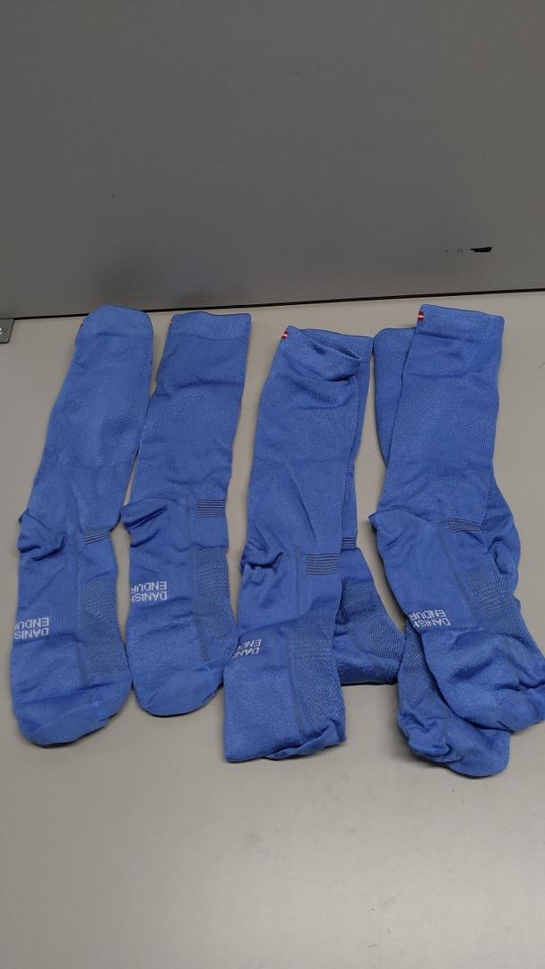 DANISH ENDURANCE Cycling Socks, Crew Length, Breathable, Cushioned, Biking Socks for Men & Women, 3-Pack, Size L