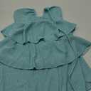 Verdusa Women's Wedding Guest Babydoll Halter Dress Tiered Layered Textured Backless Flowy Short Summer Dress (Mint Green, Medium)