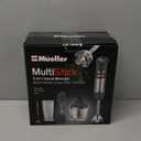 Mueller Multistick 800W 4-in-1 Immersion Blender Handheld, 12 Speed Hand Mixer - Turbo Boost, Heaviest Duty Copper Motor, Titanium Blades Hand Blender, Milk Frother Wand, Whisk, Beaker, Chopper, Grey (Grey)