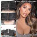 Synthetic Lace Front Wig 13x4 HD Lace Layered Hairstyle Pre Plucked Hairline Straight Long Black Glueless Wigs for Black Women 26 Inch Beginner Friendly