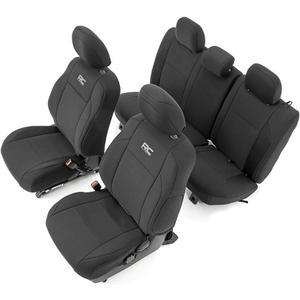 Rough Country Neoprene Seat Covers for Toyota Tacoma (2016-2023) - Waterproof, UV Resistant, Foam Padded, F/R Seat Cover Set
