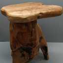 WELLAND Natural Tree Stump Stool, 19'' Tall Side Table, Live Edge Stool, Natural Edge End Table, Accent Table, Plant Stand for Living Room, Bedroom,