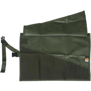 BULL TOOLS Tool Roll Organizer with 11 Pockets for Wrenches, Metric & SAE Durable Cotton Duck Canvas, Roll-Up Tool Pouch for Mechanics, DIYers, & Electricians (Tools Not Included) (Green)