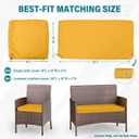 3 Pack of Outdoor Seat Cushion Replacement Set Suitable for 4 Pieces of Wicker Rattan Furniture Terrace Guest Set Sofa Chair (36x18x2, 18x18x2), Only Cover