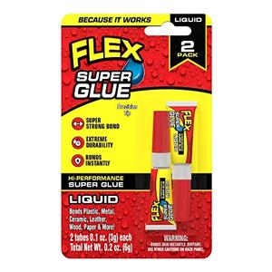 Flex Super Glue Liquid, 12 Candles Command Brand