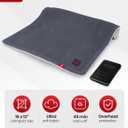 Portable Heating Pad with 5000mAh Battery Powered, 1.7LB Weighted Heat Pad Rechargeable for 1-3H Warmth Outdoor Travel, 3 Heat Settings, 12" x 16", Gray