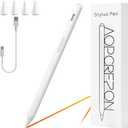 AOPCREZON Stylus Pen for iPad, Palm Rejection Tilt Sensitivity Fast Charging Pencil Work for 2018 Or Later iPad 10/ 9/ 8/ 7/ 6th Gen, Pro 12.9&11", Air 5th/ 4th/ 3rd Gen, 4 Replacement Nibs (White)