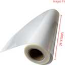 24 in x 100ft Waterproof Inkjet Transparency Film 5Mil Quick Dry Anti-Curl PET Film For Screen Printing For Inkjet Printers Only (24in x 100ft)