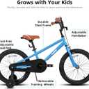 JOYSTAR Kids Bike for Ages 5-8 Years Old Boys Girls, BMX Style Kid's Bikes with Training Wheels, Children Bicycle for Kids and Toddler, Multiple Colors, 18 Inch with Training Wheels & HandBrake
