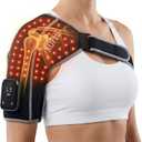 Cordless Red Light Therapy for Shoulder with Vibration Massage, 5000mAh Battery Portable Red Light Therapy with 80 LEDs, 660nm & 2 * 850nm Near Infrared Therapy, 3-in-1 LED Chips