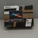 POFOTO 17.5" Portable TV/ DVD Player with 15.6" HD Swivel Screen, Built-in ATSC Tuner & FM, Rechargeable Battery, Supports HDMI in/ USB/ Micro SD/ AV Out, Multi-Disc Formats, Black