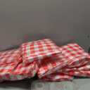 Boao 12 Pcs Plastic Table Cloths 72 x 30 Inch for 6 ft Tables Disposable Plastic Table Cloths with Elastic Fitted Elastic Desk Cover Rectangle Waterproof for Picnic, Camping, Holiday(Red, White)