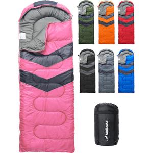 MalloMe Sleeping Bags for Adults Cold Weather & Warm - Backpacking Camping Sleeping Bag for Kids 10-12, Girls, Boys - Lightweight Compact Camping Essentials Gear Accessories Hiking Sleep Must Haves