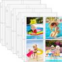 MaxGear 60 Pack Photo Sleeves for 3 Ring Binder (480 Pictures), 3.5x5 Heavy-Duty Archival Page Protectors, 4-Pocket Clear Photo Album Refill Pages, Plastic Seed Binder Pages 8.5x11, Acid-Free