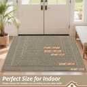 BEQHAUSE Dirt Trapper Door Mat 20" x 32", Non-Slip Washable Doormats Entrance Mat, Dirt Resistant and Absorbent Welcome Mat, Low Profile Floor Mats for Front Back Door and Entryway, Light Beige