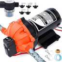 12V Marine Washdown Pump (75PSI 7.0 GPM) - Self-Priming Fresh Water Pump with Strainer & Pressure Switch, Suitable for Boats, Yachts, RVs, Campers, Travel Trailers & Sprayers