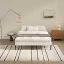 4 Inch King Size Box Spring Only Metal Bed Base with Fabric Cover