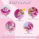Marlrin Claw Machine for Kids, Mini Vending Machine Girls Unicorn Toys, Candy Grabber Prize Dispenser with Sound & 20 Mini Plush Toys, Electronic Arcade Game Indoor Toy for Home Party Birthday Gifts