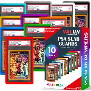 VALUN 10 Pack Slab Guards Fits PSA & CGC & TAG Slabs - PSA Slab Guard Hard TPU PSA Slab Protector for Graded Cards  PSA Slab Bumper Guard for graded slabs  Slab Protector for PSA Cards ((10) Classic Edition)