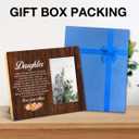 Daughter Gift From Mom Mother, Best Daughter Gifts Wood Picture Frame for Birthady Christmas Graduation, Display Photo 4 x 6 Inches