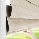 CHICOLOGY Roman Shades for Windows , Window Treatments , Roman Shades , Roman Window Shades , Room Darkening Shades , Window Shades , 27" W X 72" H , Belgian Flax (Privacy & Light Filtering) (27"W x 72"H, Belgian Flax (Privacy & Light Filtering))