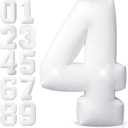 5FT Giant Inflatable Light Up Number 4 Easy Setup Decoration | Blow Up Marquee with Built-in 3LED 4th Birthday Party Supplies for Boys Girls, Yard Garden Decor for Anniversary Celebration