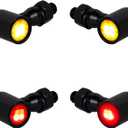 NTHREEAUTO Motorcycle Turn Signals, Universal Front Rear LED Turn Signal Light Mini Blinkers Brake Tail Lights Compatible with Harley Honda Suzuki Triumph Yamaha - 4 PCS