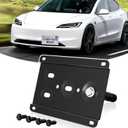 License Plate Holder Front Bracket No Drill Tow Hook Mount Anti-Theft License Plate Frame Compatible with 2017-2023 Tesla Model 3