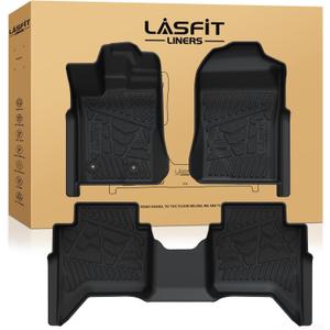 LASFIT Floor Mats for Ford Ranger 2026 2025 2024 SuperCrew Carpet Floor