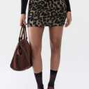 EXLURA Women's Leopard Print Mini Skirt High Waist Sexy Cheetah Skirts Trendy Pencil Bodycon Short Skirts Concert Outfit 2025 (XL)