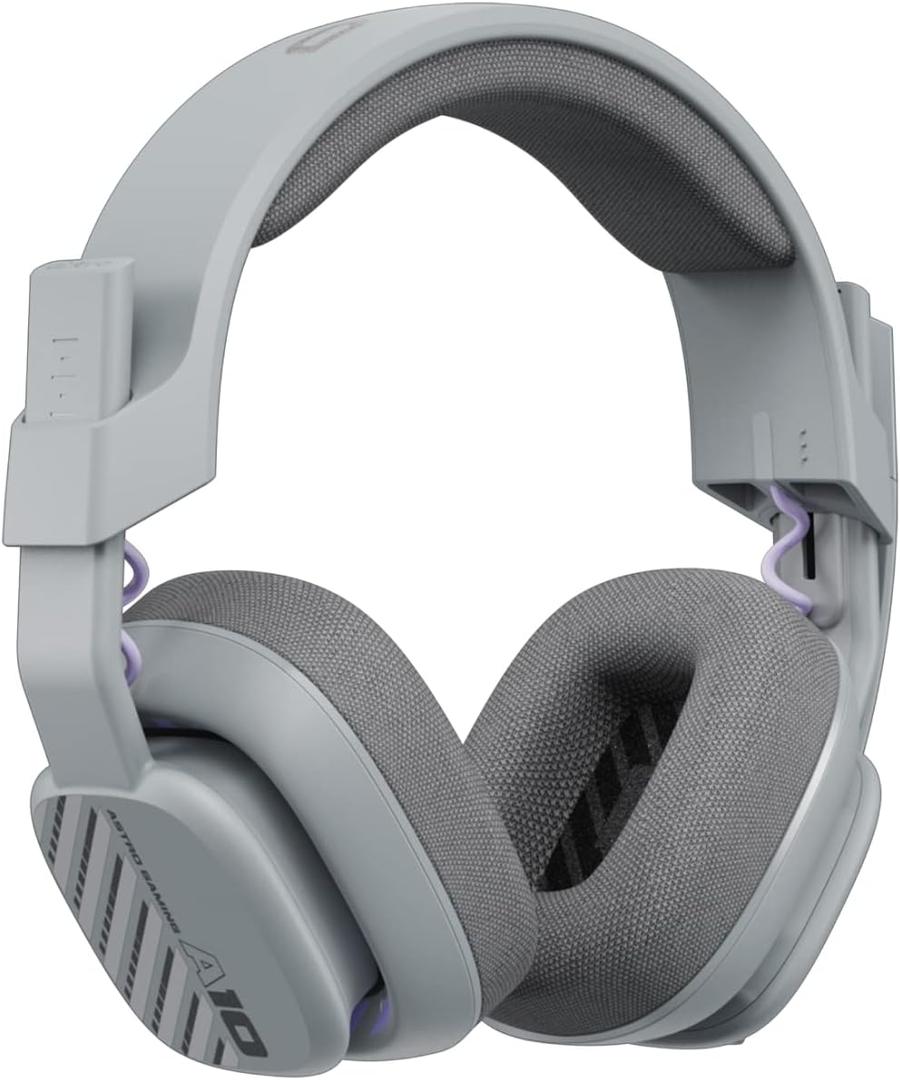 Logitech G Astro A10 Gen 2 Cross-Platform Wired Gaming Headset for PlayStation 5/4, Xbox S|X, Nintendo Switch, PC: 3.5mm Headphone Jack, 32mm Drivers, Flip-to-Mute Mic, Over-Ear - Grey (Grey)