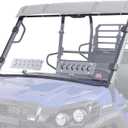 KEMIMOTO Vented Windshield Compatible with Kawasaki Mule Pro FXT FX DXT DX 2015-2025, Scratch Resistant PC Hard-Coated Front Windscreen with Pre-Installed Rubber