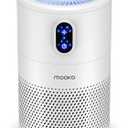 MOOKA Air Purifiers for Home Large Room up to 1076ft, H13 True HEPA Air Filter Cleaner, Odor Eliminator, Remove Smoke Dust Pollen Pet Dander, Night Light, B-D02L White
