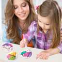 Magic 3D Foam Texture Painting Kit,Magic Puffy Paint,3D Drawing Canvas Sponge,DIY Bubble Drawing Pens Art Supplies,10Pcs Puffy Paint Paper (Round)