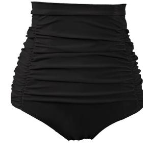 COCOPEAR Women's Ruched High Waisted Bikini Bottom Retro Vintage Swim Short Tankinis.size S