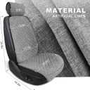 BOPUOVRE Linen Car Seat Covers Front Seat Covers Breathable Cloth Fabric Car Seat Protector - Universal Fit for Cars, Vans, SUVs, Trucks - 2 Units - Gray