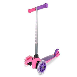 Scooter for Kids Ages 3-5 - Light Up Wheels, Extra Wide Deck, Foot Activated Break, Self Balancing Kids Toys for Boys & Girls