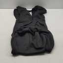 Memoriesea Women's Sexy Deep V Neck Puff Sleeve Side Split Ruched Backless Gown Dress (X-Large, Black)